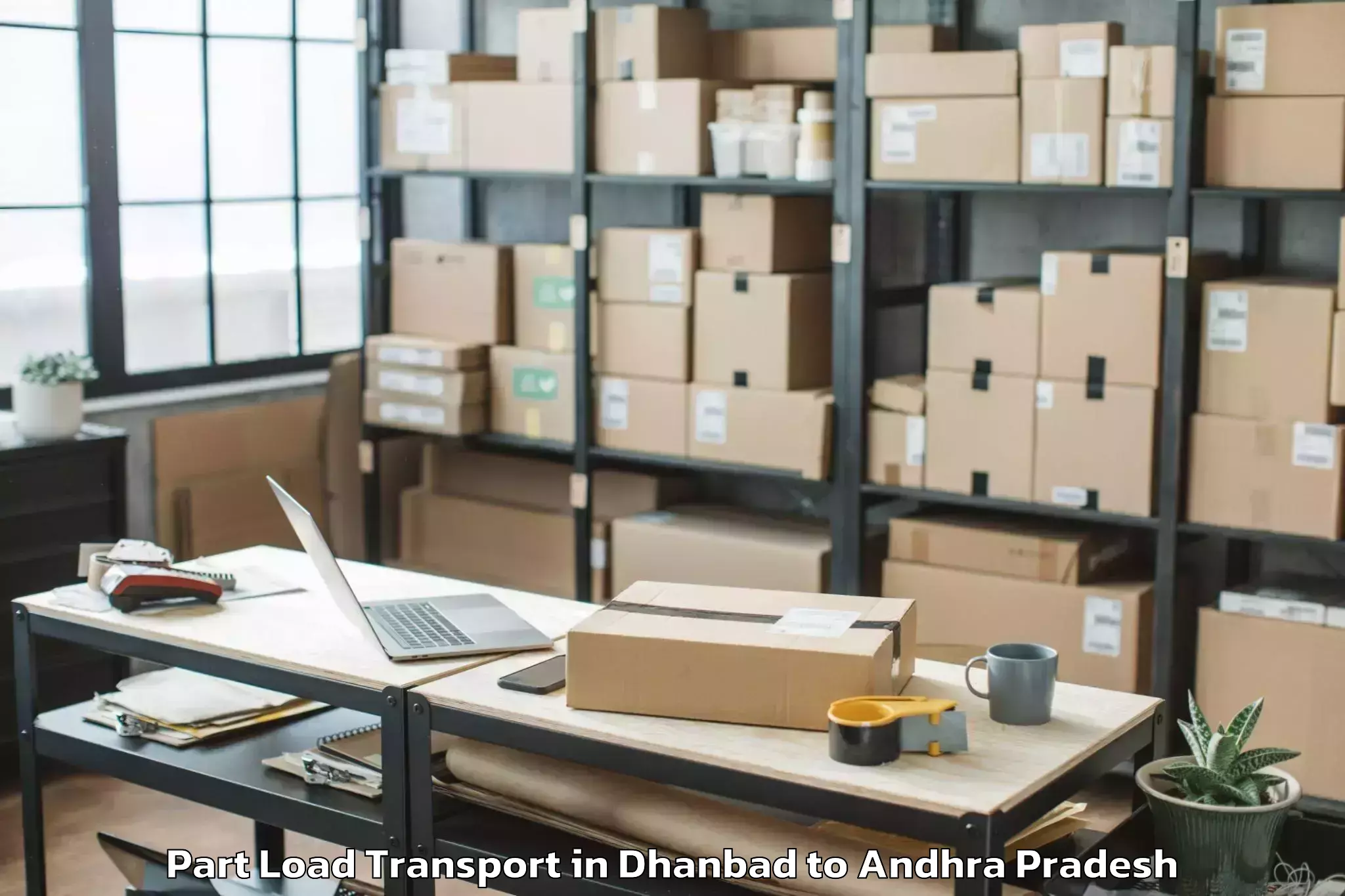 Top Dhanbad to Vemulapalle Part Load Transport Available